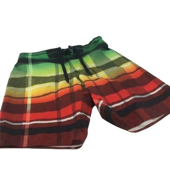 Hang Ten Multicolor Size Small Drawstring Swim Trunks - Picture 1 of 7
